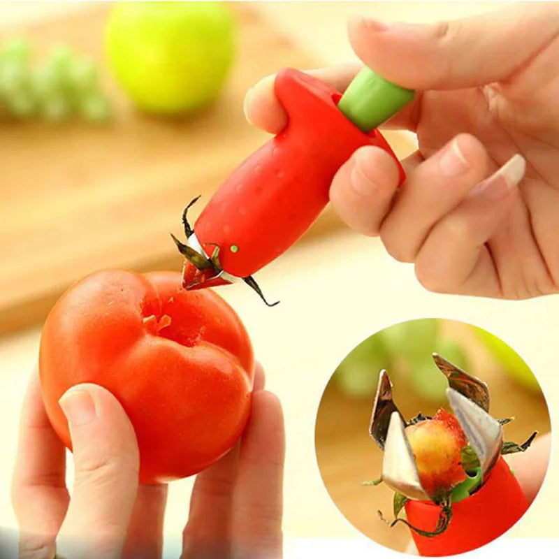 1pc Strawberry Stem Remover Tomato Stem Remover Pineapple Hole Seed Remover Vegetable Cutter Kitchen Gadget
