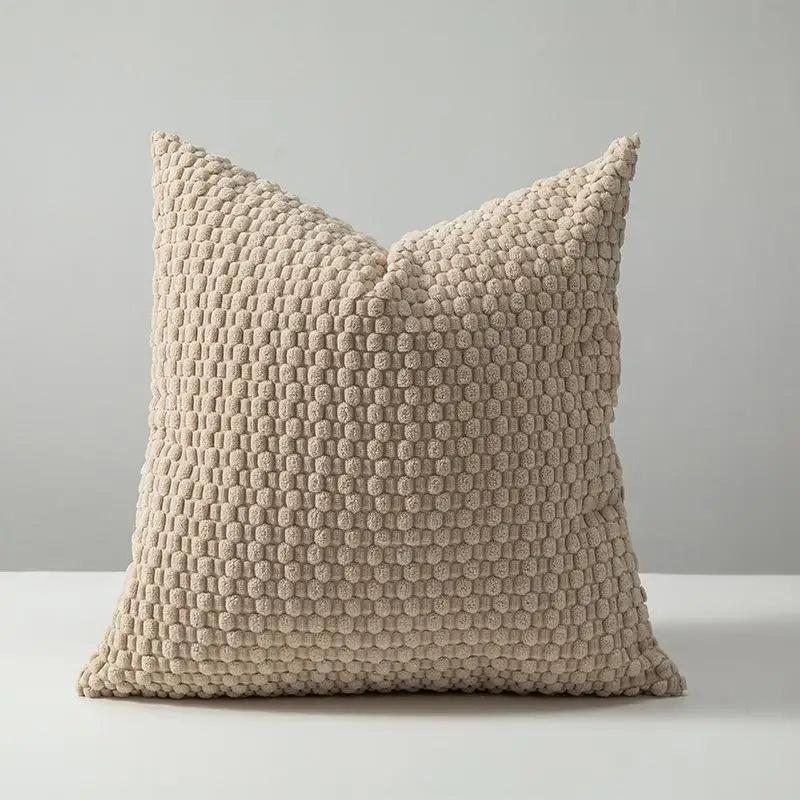 Soft Velvet Double-Sided Cushion Cover, Brown, Durable