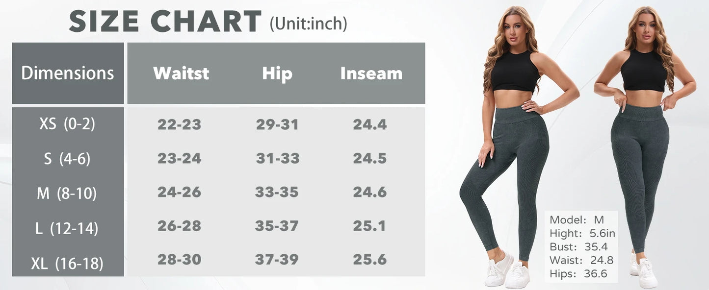2-Pack Women’s High Waist Butt Lifting Seamless Yoga Leggings