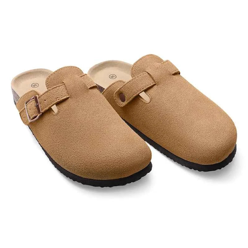 SmilePoP Fashion Men Cork Sandals Summer Men Beach Sandals With Adjustable Buckle Outdoor Nonslip Men Flat Sandals Slip On Slide