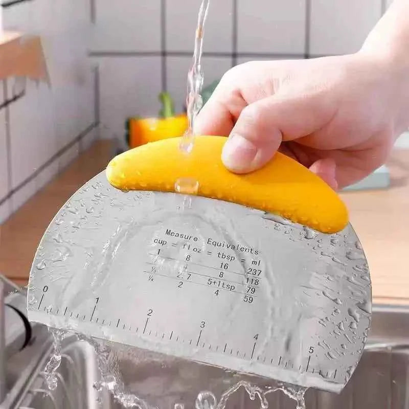 Flour Cutter Stainless steel Bake Scraper Cream Cake Dough Knife Scraper Household Kitchen Baking Tool Large Cutting Knife