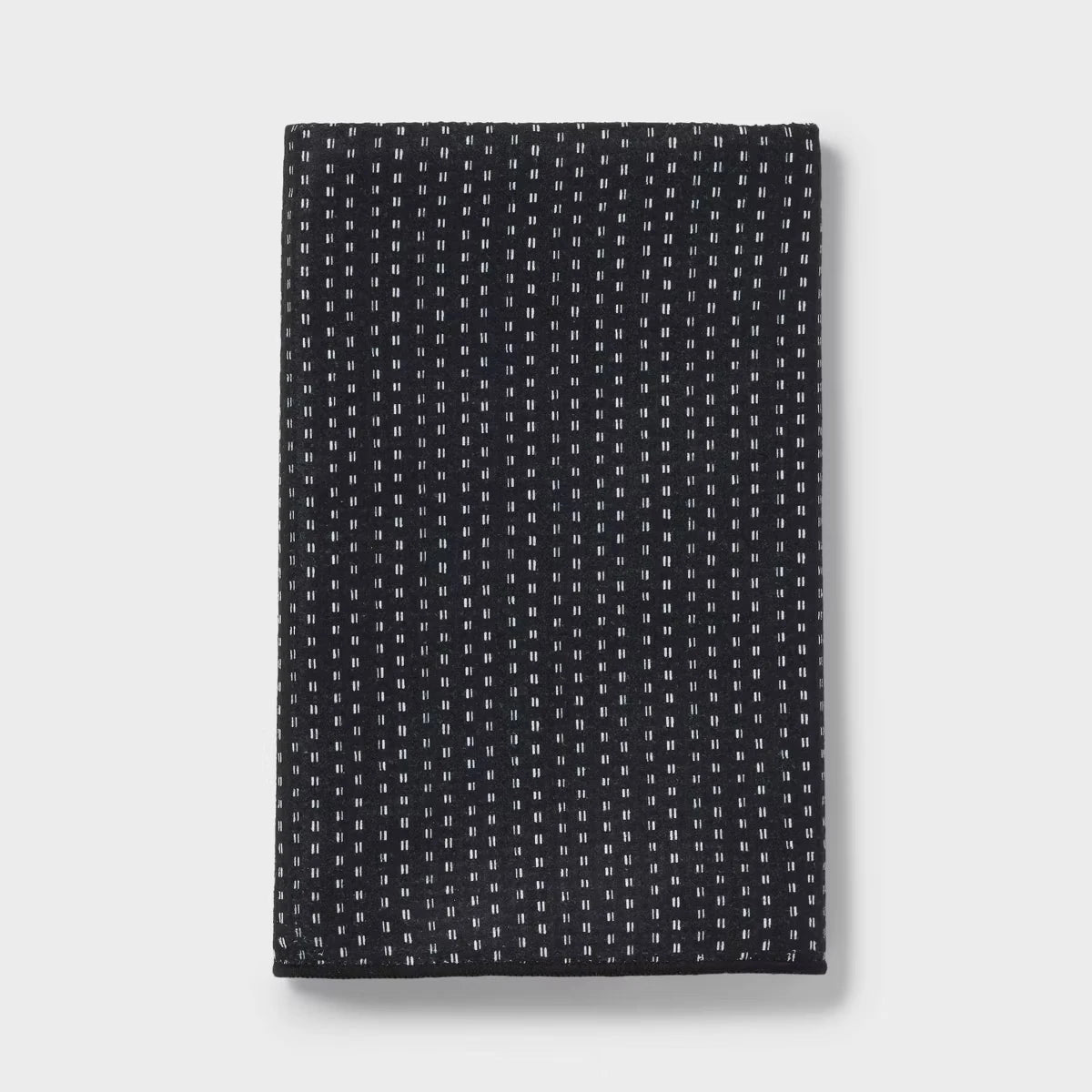 1PC Black Quick Dry Waffle Hand Towel Dotted Striped Design Absorbent - Kitchen Towel