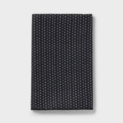 1PC Black Quick Dry Waffle Hand Towel Dotted Striped Design Absorbent - Kitchen Towel