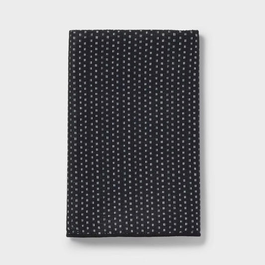 1PC Black Quick Dry Waffle Hand Towel Dotted Striped Design Absorbent - Kitchen Towel