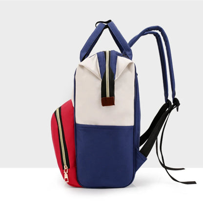 Large Capacity Canvas Diaper Bag, Thermal Insulation