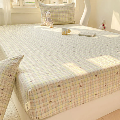 Green Floral Fitted Bed Sheet | Single, Queen, King
