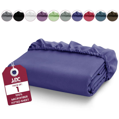 Brushed Microfiber Fitted Sheet, Deep Pocket, Wrinkle-Free