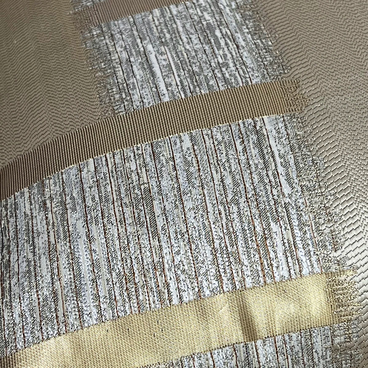 Gold Stripe Holiday Cushion Cover, Yellow