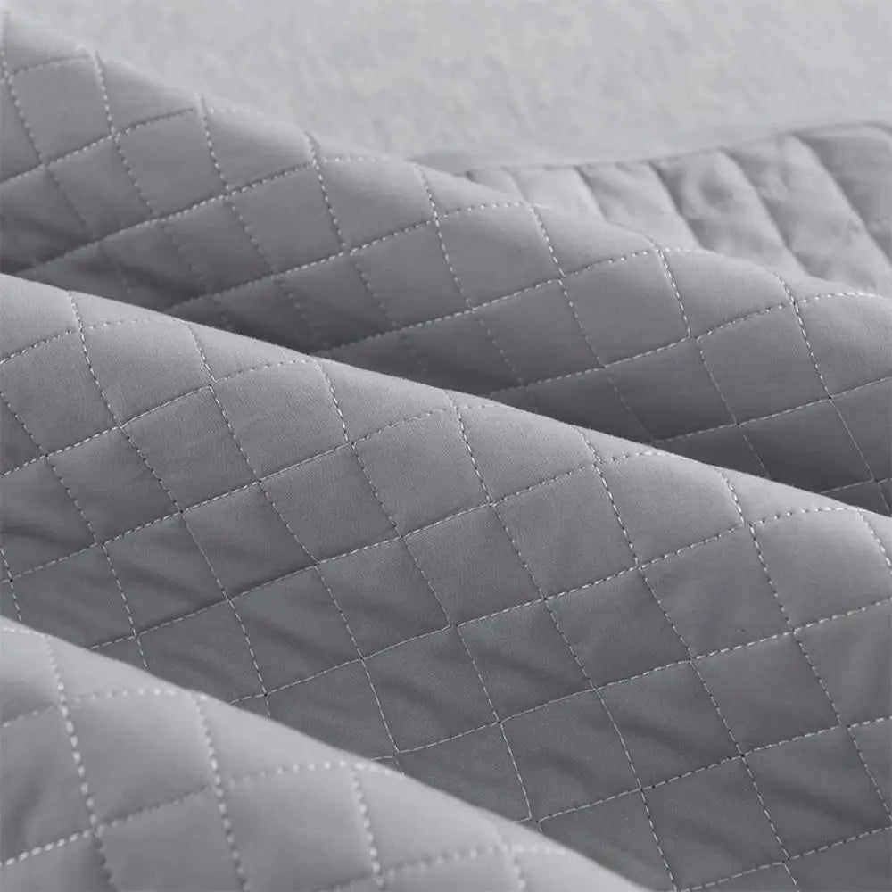 Cotton Anti-Mite Pillow Protector, Half-Pack Grey