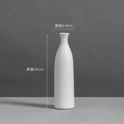 Black and White Ceramic Vase Decoration Modern Creative Simple Flower Arrangement Table Living Room Home Soft Decoration
