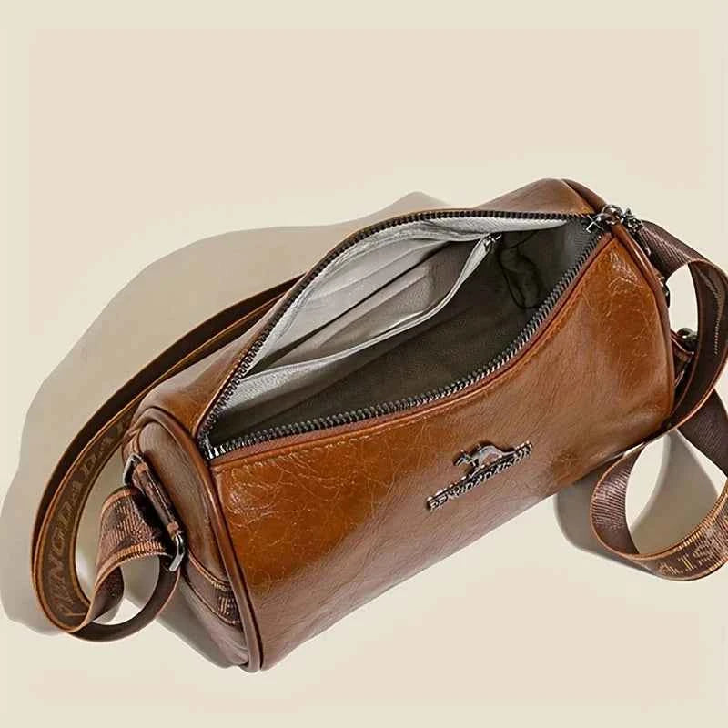 Multi Layer Solid Color Pu Leather Shoulder Bag, Fashion Versatile Large Capacity Cross Body Pillow Bags, Suitable for Daily Use