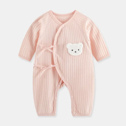 Somenie Infant Knitting Jumpsuit 100% Cotton Long Sleeve Romper One Piece Outfit for Boys & Girls Newborn Baby 4 Seasons Wear