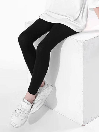 Girl Pants Soft Elastic Kids Leggings Candy Color Girls Skinny Pant Solid Color Trousers for Aged 2-12 Years Children Daily Wear