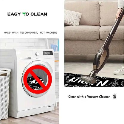 1pc long strip thickened kitchen floor mat flannel non-slip bathroom absorbent mat home door dirt-resistant foot mat