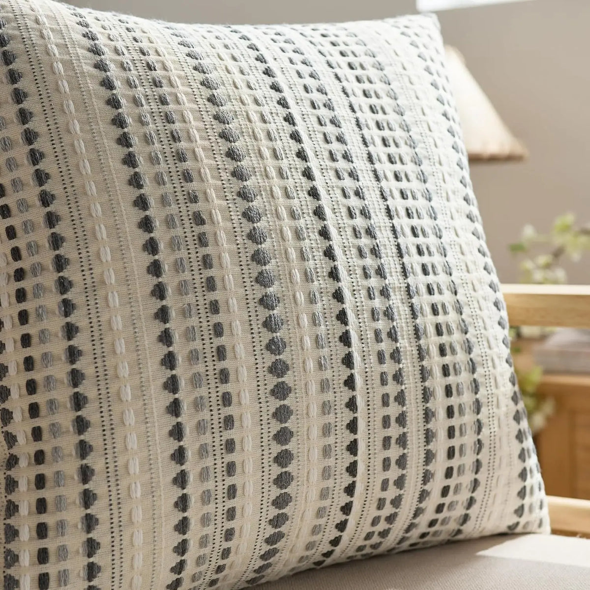 Jacquard Plush Cushion Cover, 5 Colors & 3 Sizes