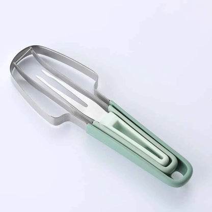 3 In 1 Summer Watermelon Cutting Tool Fork Slicer Knife Set for Home Stainless Steel Fruit Watermelon Windmill Cutter