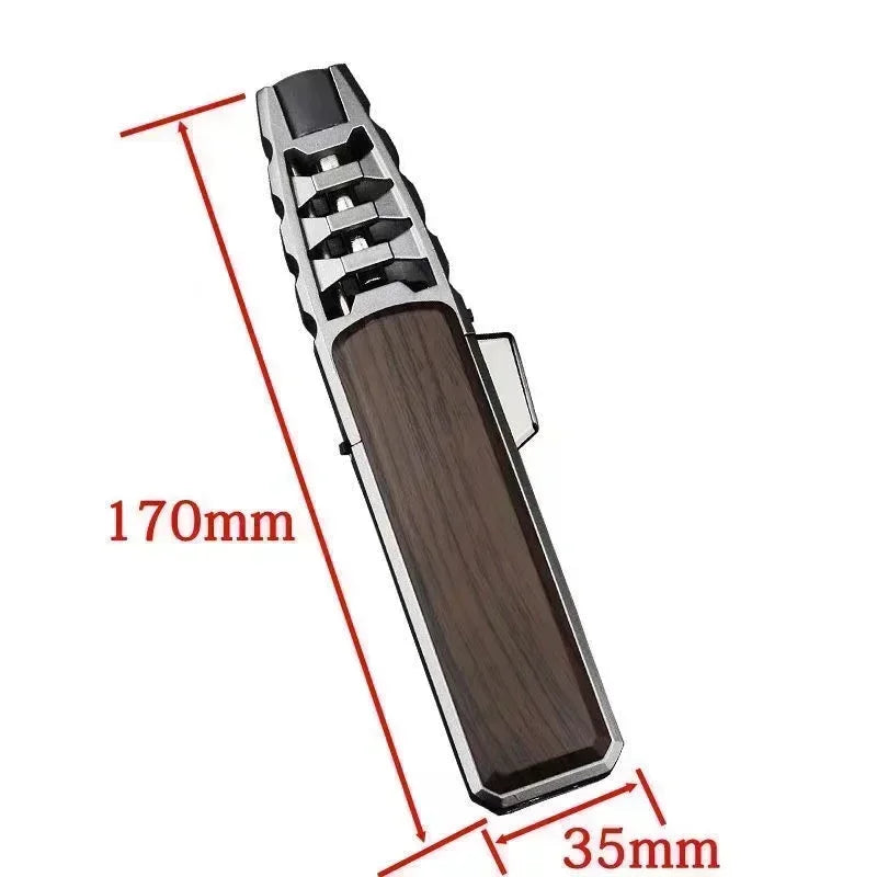 JOBON Windproof Turbine Torch Lighter — Blue Flame Butane Gas for BBQ, Kitchen & Welding