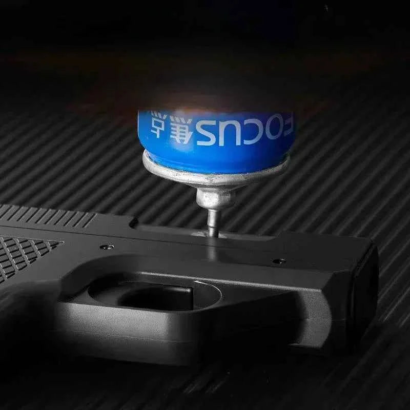 2024 New Clip Gun Type Butane Gas Lighter Three Capacity Cigarette Holder Windproof Jet Blue Flame Lighters Men's Gifts (NO GAS)