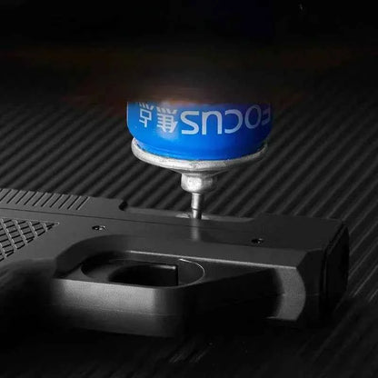 2024 New Clip Gun Type Butane Gas Lighter Three Capacity Cigarette Holder Windproof Jet Blue Flame Lighters Men's Gifts (NO GAS)