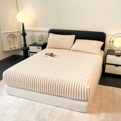Channel Stitch Ribbed Fitted Sheet, King, Ultra Plush