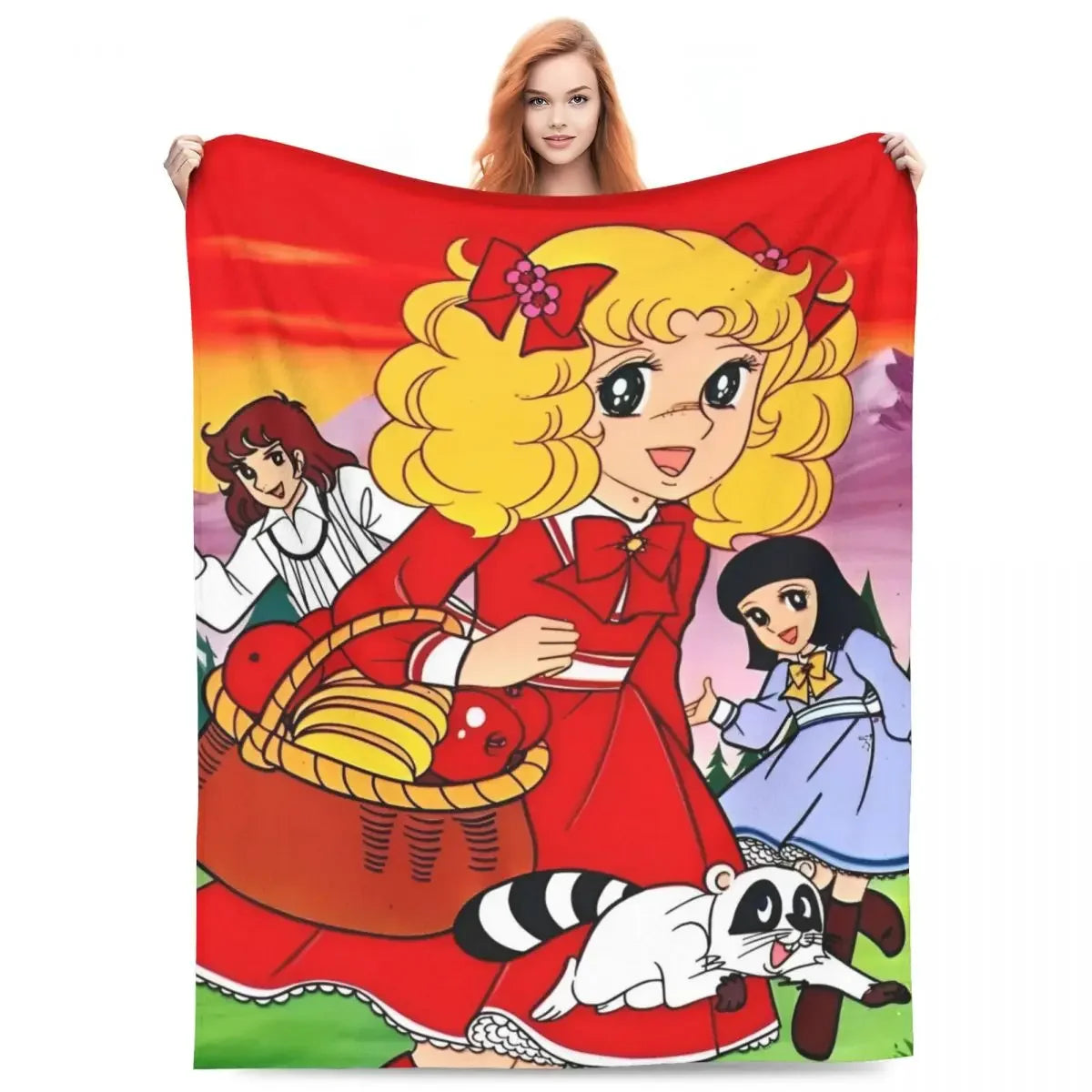 Candy Candy Manga Fleece Blankets Drama Adventure Custom Throw Blankets for Sofa Bedding Lounge