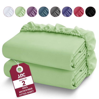 Brushed Microfiber Fitted Sheet, Deep Pocket, Wrinkle-Free