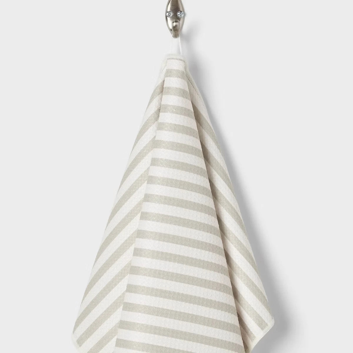 1PC Tan Quick Dry Striped Waffle Hand Towel - Absorbent Kitchen Towel