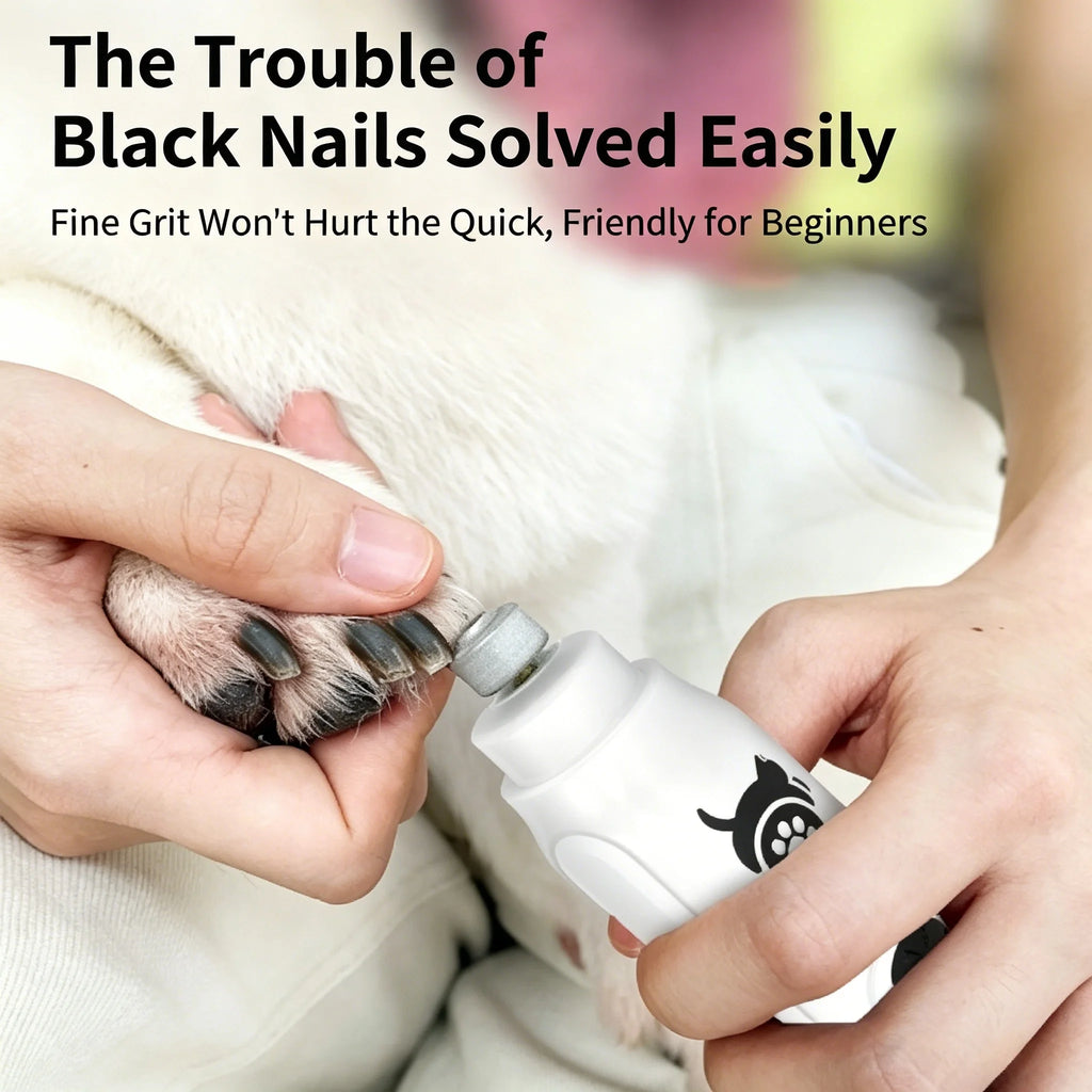 LCD Display Pet Nail Polisher with 3 Grinding Heads