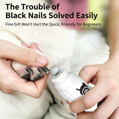 LCD Display Pet Nail Polisher with 3 Grinding Heads