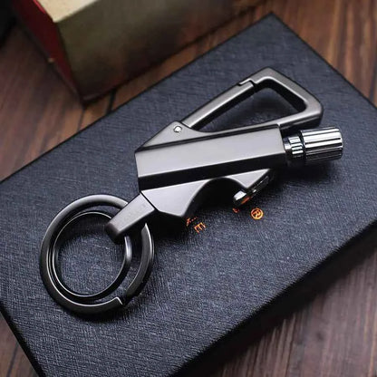New Multifunctional Match coal oil Lighter Outdoor Waterproof Portable Wine Open Keychain Men Smoking Accessories Gifts