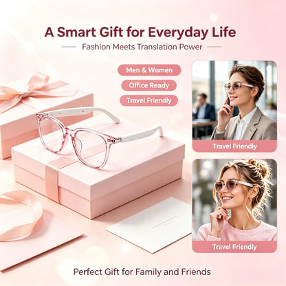 Smart Translation Glasses – 160 Languages, Photochromic Lenses, Bluetooth Audio, Drive & Cycle Safe