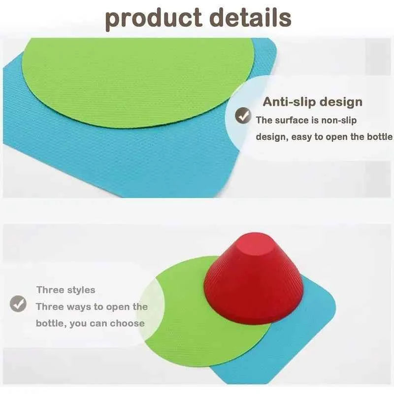 1/3pcs Rubber Can Opener Pad Reusable Bottle Opening Booster Anti-slip Easy-to-Use Gripper for Elderly Children Kitchen Gadgets