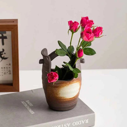 Creative Irregular Stone Shape Ceramic Vase Flowers Plant Potted Hydroponics Mini Vase Interior Aesthetics Home Decoration Gifts