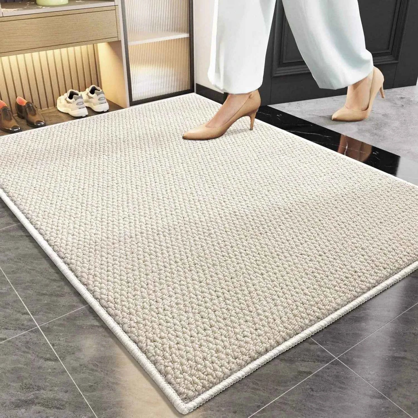 Front Door Mat Outside Entrance Welcome Mat Outdoor Indoor Entryway Rug Non-Slip Washable Doormat
