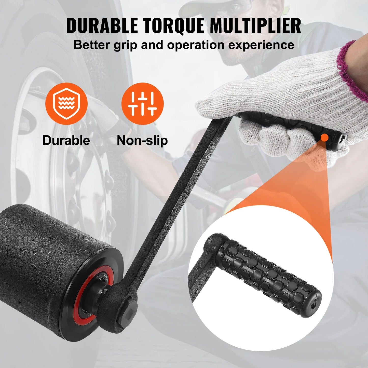 Torque Wrench Set 4/8 Sockets Multiplier Drive Lug Nut Wrench Heavy Duty Torque Multiplier with Case