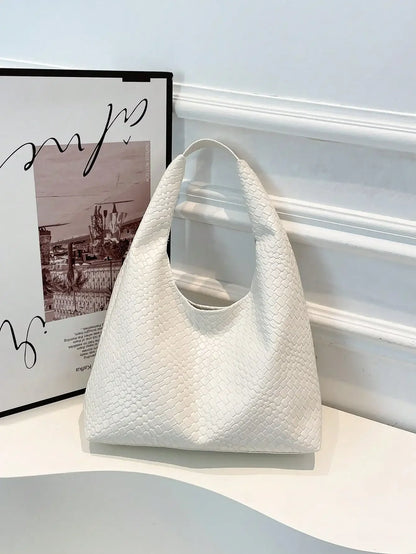 Large Capacity Solid Color Shoulder & Tote Bag