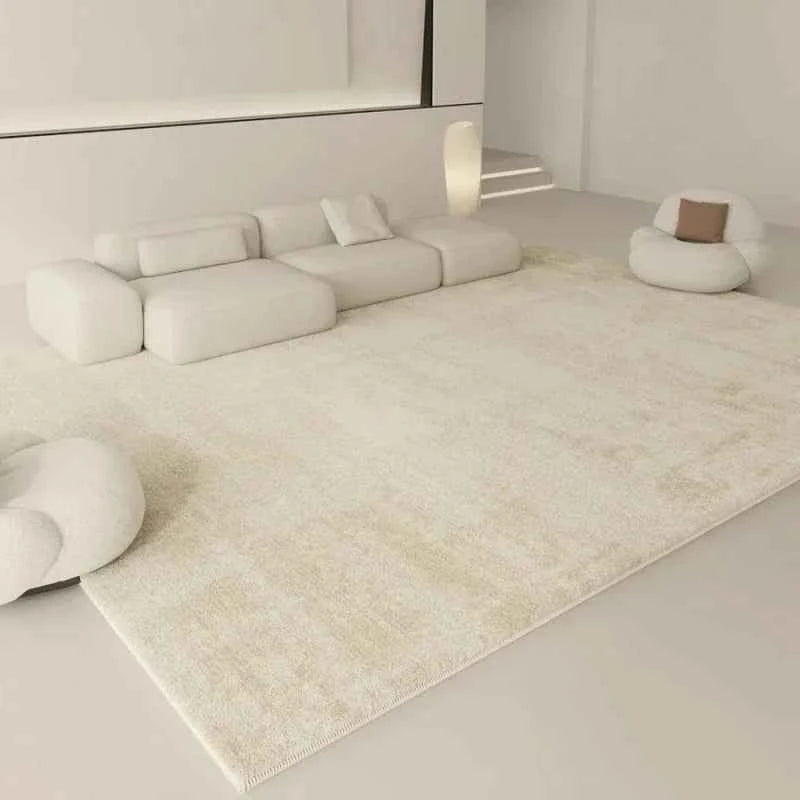 Wabi-sabi Style Carpets for Living Room White Bedroom Decor Plush Carpet Modern Thickened Minimalist Rug Fluffy Soft Bedside Mat