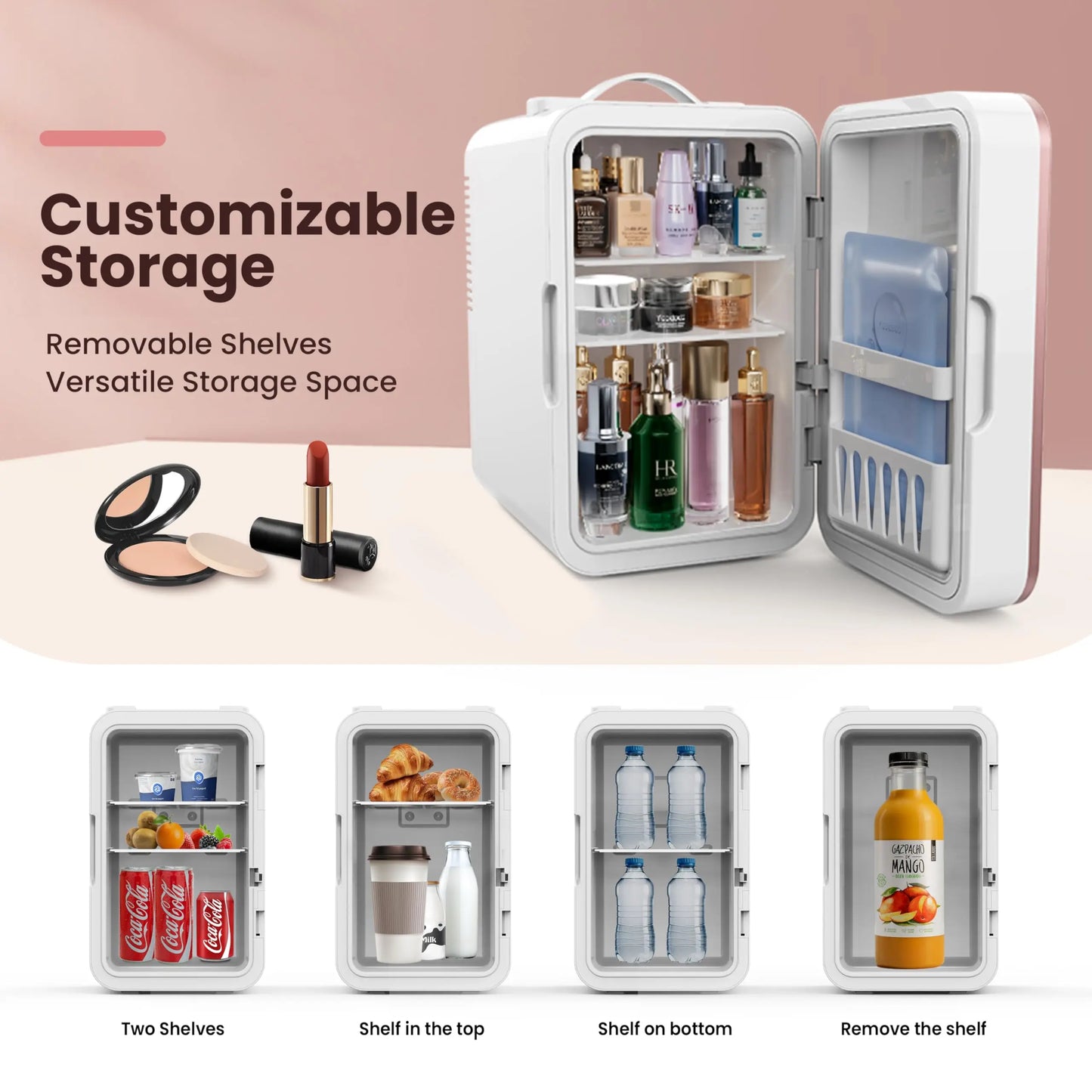 6L Mini Skincare Fridge | Cooler & Warmer, 8 Cans