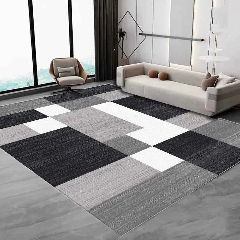 VIKAMA Nordic Simple Carpet Living Room Coffee Table Flannel Large Carpet Anti-Slip Bedroom Bedside Floor Mat Home Decoration