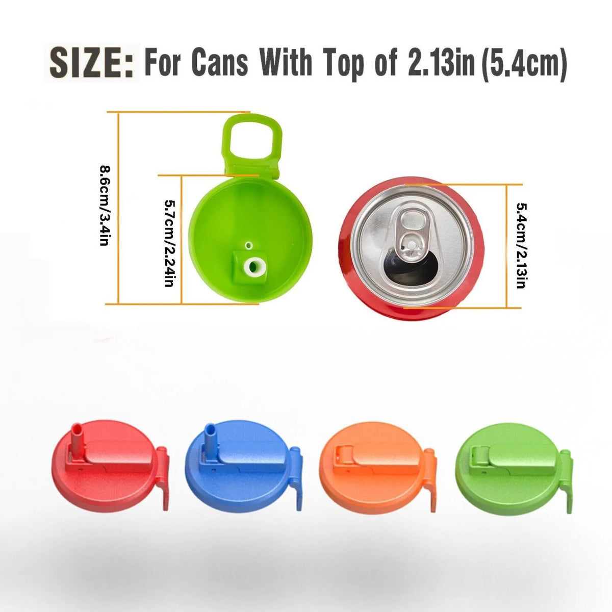 Creative Soda Can Seal Cover Contrasting Color Silicone Soda Lids with Straws Outdoor Picnics Portable Beverage Soda Tank Cover
