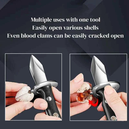 Black Color Wood Stainless Steel Oyster Knife Kitchen Tools Accessories Light Luxury Thickened Shell Opener Gadgets