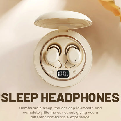SK49 Sleep Earbuds – Bluetooth 6.0, Noise Cancelling, Zero Ear Pressure, Flat Invisible Design