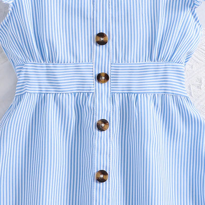 Kids Dress For Girls 8-12 Years Summer Girls Dopamine Dress Graduation Birthday Party Event Fresh Sweet Style Girls Dress