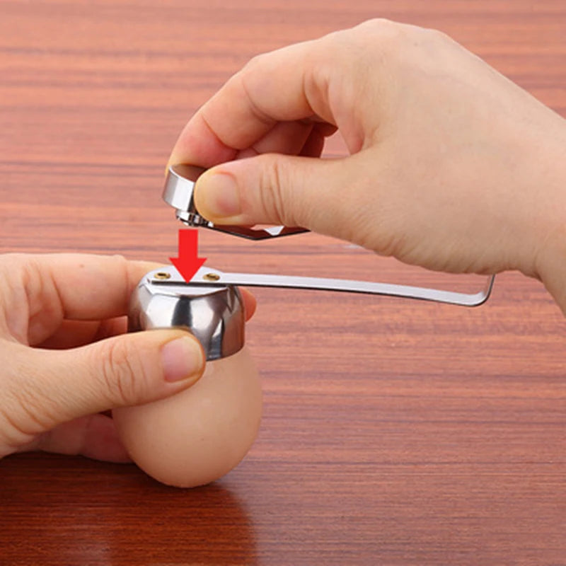 Stainless Steel Egg Topper Cutter – Metal Egg Scissors for Boiled & Raw Eggs