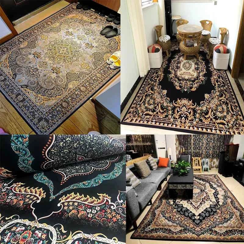 Persian Style Carpet for Living Room Home Decoration Retro Lounge Rug Soft Bedroom Carpet Non-slip Bedside Mats Washable 200x300