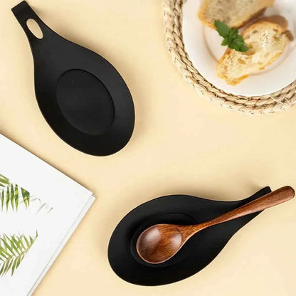 Silicone Spoon Holder Rest Spatula Holder Heat Resistant Utensil Placemat Tray Kitchen Tools Spatula Resting Kitchen Accessories