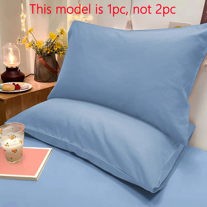 Matte Solid Tibetan Blue Pillowcase, Pocket Sealed