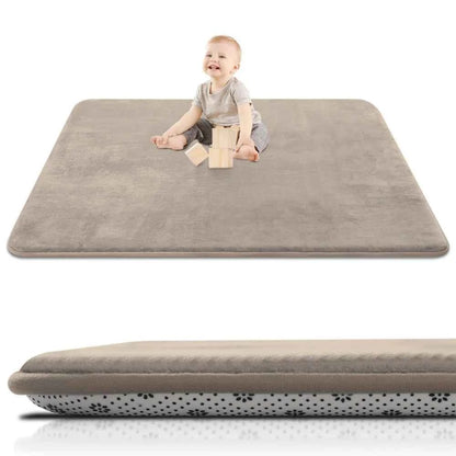VIKAMA Solid Color Thickened Flannel Carpet - For Living Room Rug, Children's Crawling Mat & Bedroom Bedside Blanket