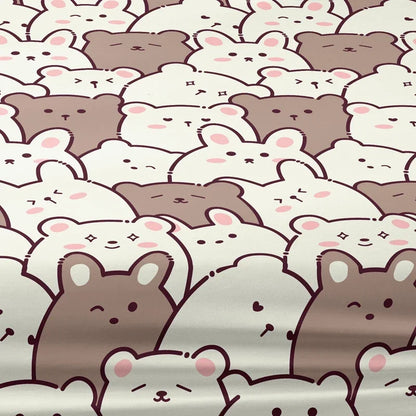 Teddy Bear Print Fitted Sheet, Matte Kids Bedding