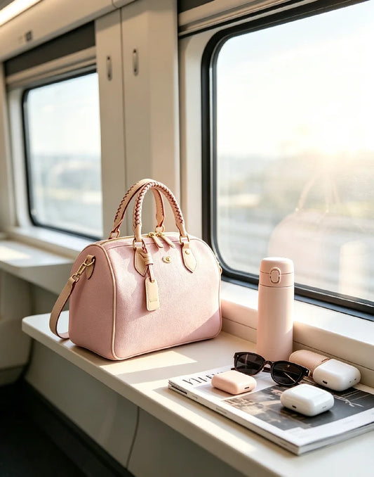 Luxurious PU Leather Handbag, Dazzling Metal Hardware